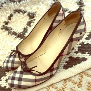 Burberry Plaid Kitten Heel Pumps (Authentic)